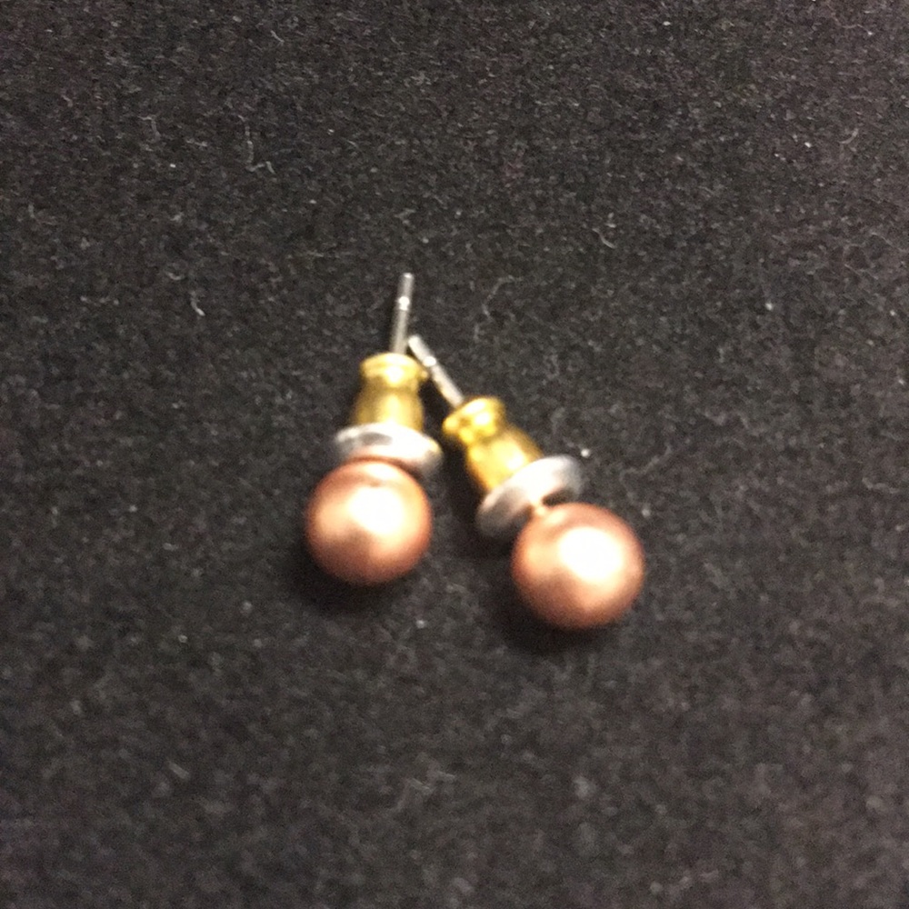 Rose Gold Ball Earrings